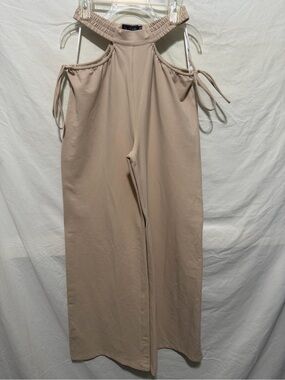 Blithe LA  Cut Out Waist - Wide Leg - Pull Up Pants Size M